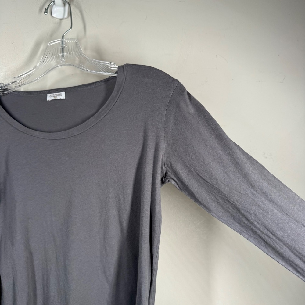 Robindira Unsworth Womens Long Sleeve Scoop Neck Tee Shirt Gray Size Small *FLAW - Picture 10 of 16